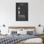 Grote Sable Point-vuurtoren - Michigan – PD Canvas Afdruk (Insitu (Slaapkamer))