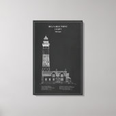 Grote Sable Point-vuurtoren - Michigan – PD Canvas Afdruk (Voorkant)