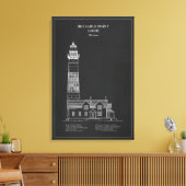 Grote Sable Point-vuurtoren - Michigan – PD Canvas Afdruk (Insitu (Woonkamer))
