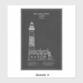 Grote Sable Point vuurtoren - Michigan - PD Sticker (Vel)
