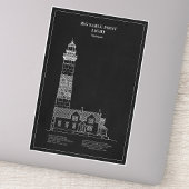 Grote Sable Point vuurtoren - Michigan - PD Sticker