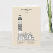 Grote Sable Point Vuurtoren - Michigan - SBD Bedankkaart (Voorkant)