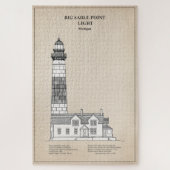 Grote Sable Point Vuurtoren - Michigan - SBD Legpuzzel (Verticaal)