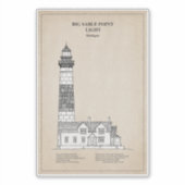 Grote Sable Point Vuurtoren - Michigan - SBD Sticker (Voorkant)