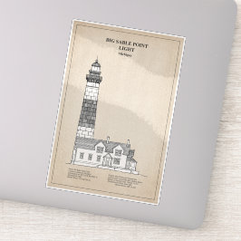 Grote Sable Point Vuurtoren - Michigan - SBD Sticker