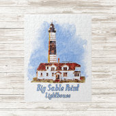 Grote Sable Point vuurtoren Waterverf - Michigan Legpuzzel