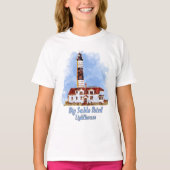 Grote Sable Point vuurtoren Waterverf - Michigan T-shirt (Voorkant)