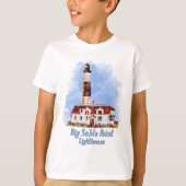 Grote Sable Point vuurtoren Waterverf - Michigan T-shirt (Voorkant)