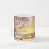 Grote Sacandaga Lake in de Adirondack Mountains Matglas Koffiemok (Voorkant links)