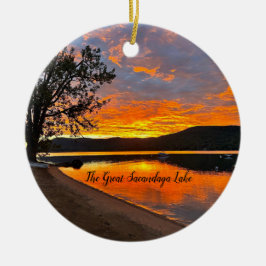Grote Sacandaga Lake keramische Ornament