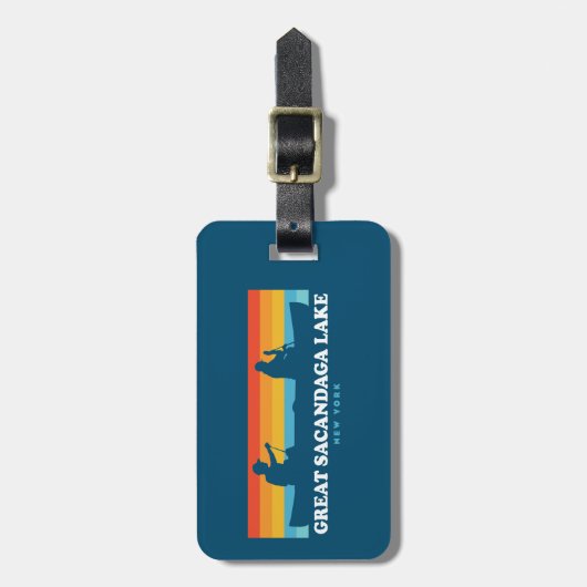 Grote Sacandaga Lake New York Canoe Bagagelabel (Voorkant verticaal)