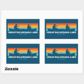 Grote Sacandaga Lake New York Canoe Rechthoekige Sticker (Vel)