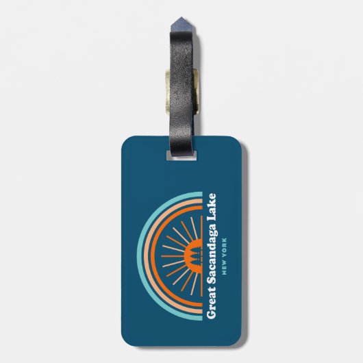 Grote Sacandaga Lake New York Rainbow Bagagelabel (Achterkant verticaal)