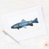 Grote Sacandaga Lake New York vis Rechthoekige Sticker (Envelop)