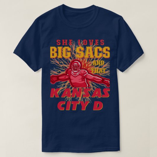 Grote SACS Defensie Tailgating Kansas City Chiefs  T-shirt (Design voorkant)