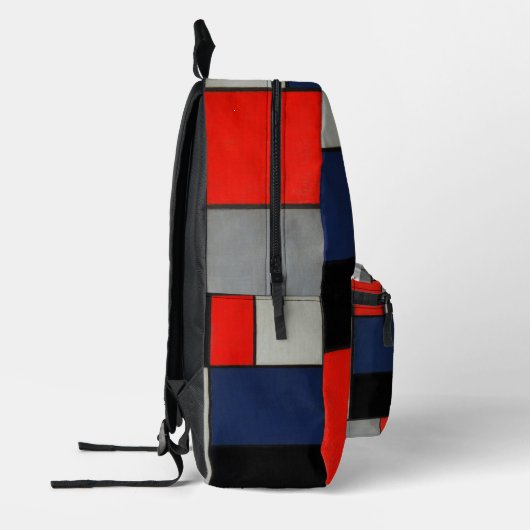 Grote samenstelling van Piet Mondrian Bedrukte Rugzak (Links)