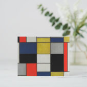 Grote samenstelling van Piet Mondrian Briefkaart (Staand voorkant)