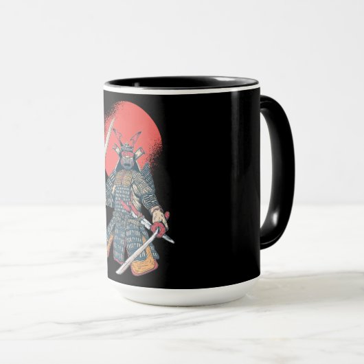 Grote Samurai Krijger Mok (Voorkant rechts)