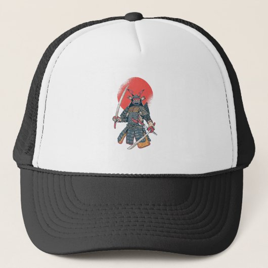 Grote Samurai Krijger Trucker Pet (Voorkant)