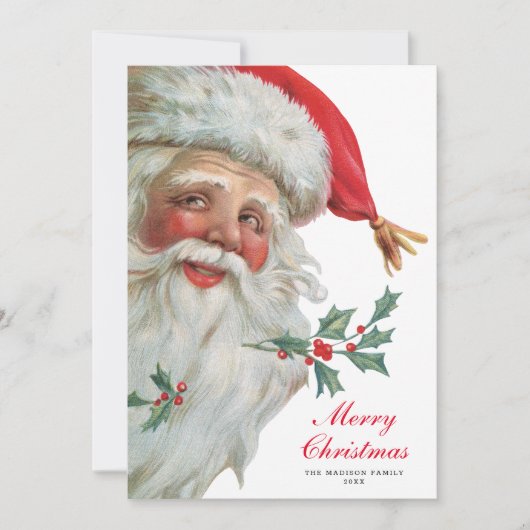 Grote  Santa Non-Photo Holiday Card (Voorkant)
