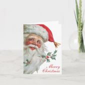 Grote  Santa Non-Photo Holiday Card Notitiekaartje (Voorkant)