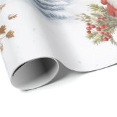 Grote Santa Snow Cadeaupapier (Rol Hoek)