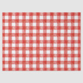 Grote Schaal Rode Waterverf Gingham Tissuepapier (Voorkant)