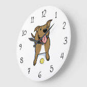 Grote Schattigee bruine hond met tennisbal Grote Klok (Hoek)