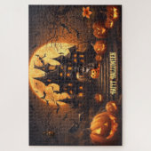 Grote Schattigee Happy Halloween spookhuis puzzel (Verticaal)