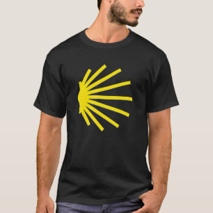 Grote schelp geel Santiago de Compostela T-shirt