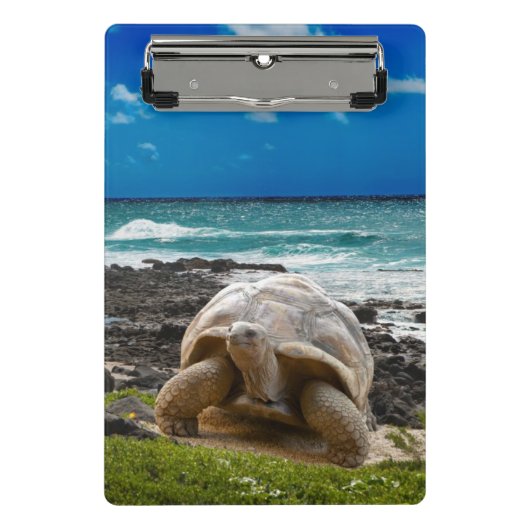 Grote schildpad aan de rand van het zee mini klembord (Voorkant)