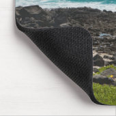 Grote schildpad aan de rand van het zee muismat (Hoek)