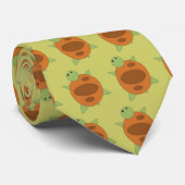 Grote schildpadden (Khaki Green) Stropdas (Opgerold)