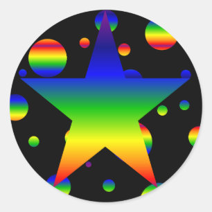 Grote schimmelsterstiften met schimmelkraag ronde sticker