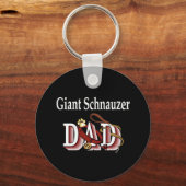 grote schnauzer dad Sleutelhanger (Voorkant)