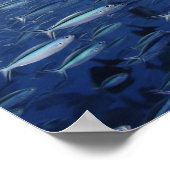 Grote school voor blauwkever poster (Hoek)