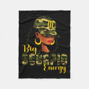 Grote Schorpioen Energie Camouflage Zwarte Vrouwen Fleece Deken
