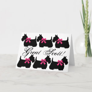 "Grote Schot!", Schotse Terrier blanco kaart