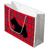 Grote Schotse Terriër Kerstcadeautas Large Cadeautasje (Voorkant Gekanteld)