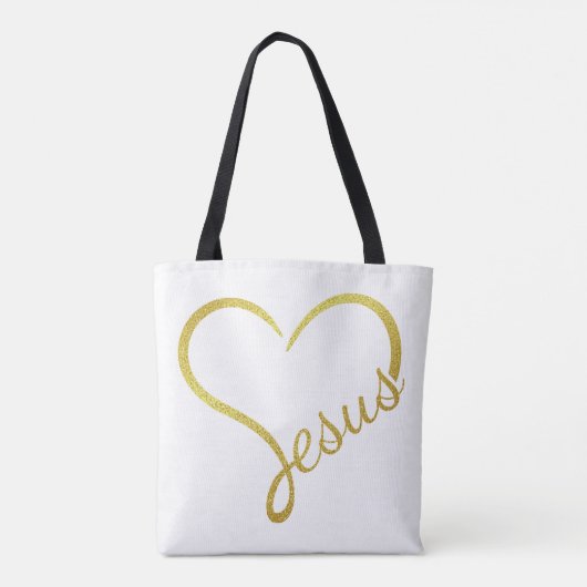 Grote Schoudertas Liefdevolle Jezus Tote Bag (Achterkant)