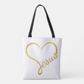 Grote schoudertas Loving Jesus Tote Bag (Achterkant)