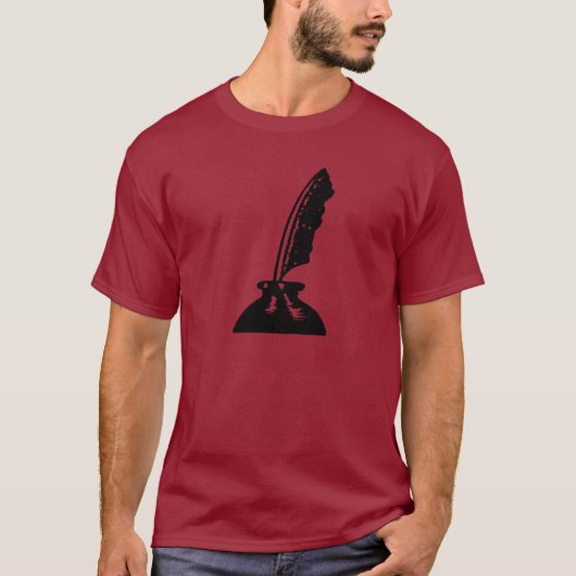 Grote schrijver of leraar Quill Pen T-shirt (Voorkant)