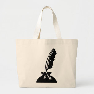 Grote schrijver of leraar Totebag Quill Pen Tote Bag