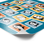 Grote schrijvers, dichters en toneelschrijvers op  foto afdruk (Hoek)