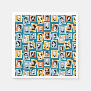 Grote schrijvers, dichters en toneelschrijvers op  servet