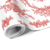 Grote schroefdraad in Marie Toile aardbei2 Cadeaupapier (Rol Hoek)