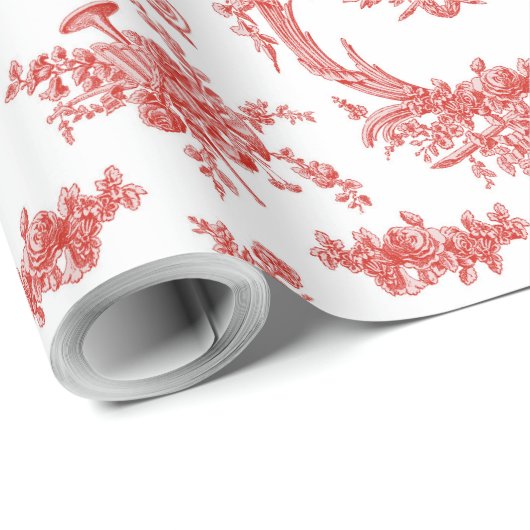 Grote schroefdraad in Marie Toile aardbei2 Cadeaupapier (Rol Hoek)