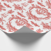 Grote schroefdraad in Marie Toile aardbei2 Cadeaupapier (Hoek)