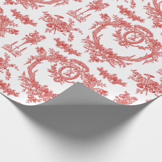 Grote schroefdraad in Marie Toile aardbei2 Cadeaupapier (Hoek)