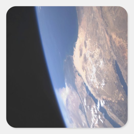 Grote schuine scène vierkante sticker (Voorkant)